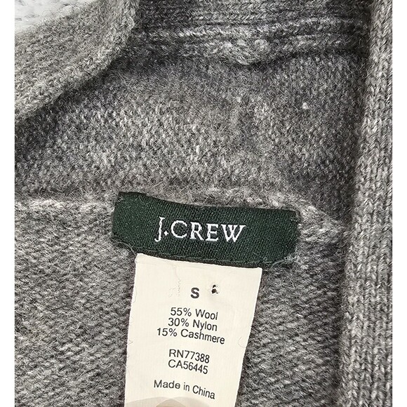 J.Crew Womens Cardigan Wool Cashmere Sweater Pockets Gray Coastal Grandma Size S - Picture 3 of 12